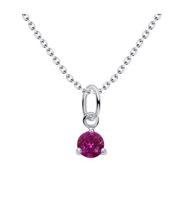 July Birthstone Silver Necklace SPE-5716